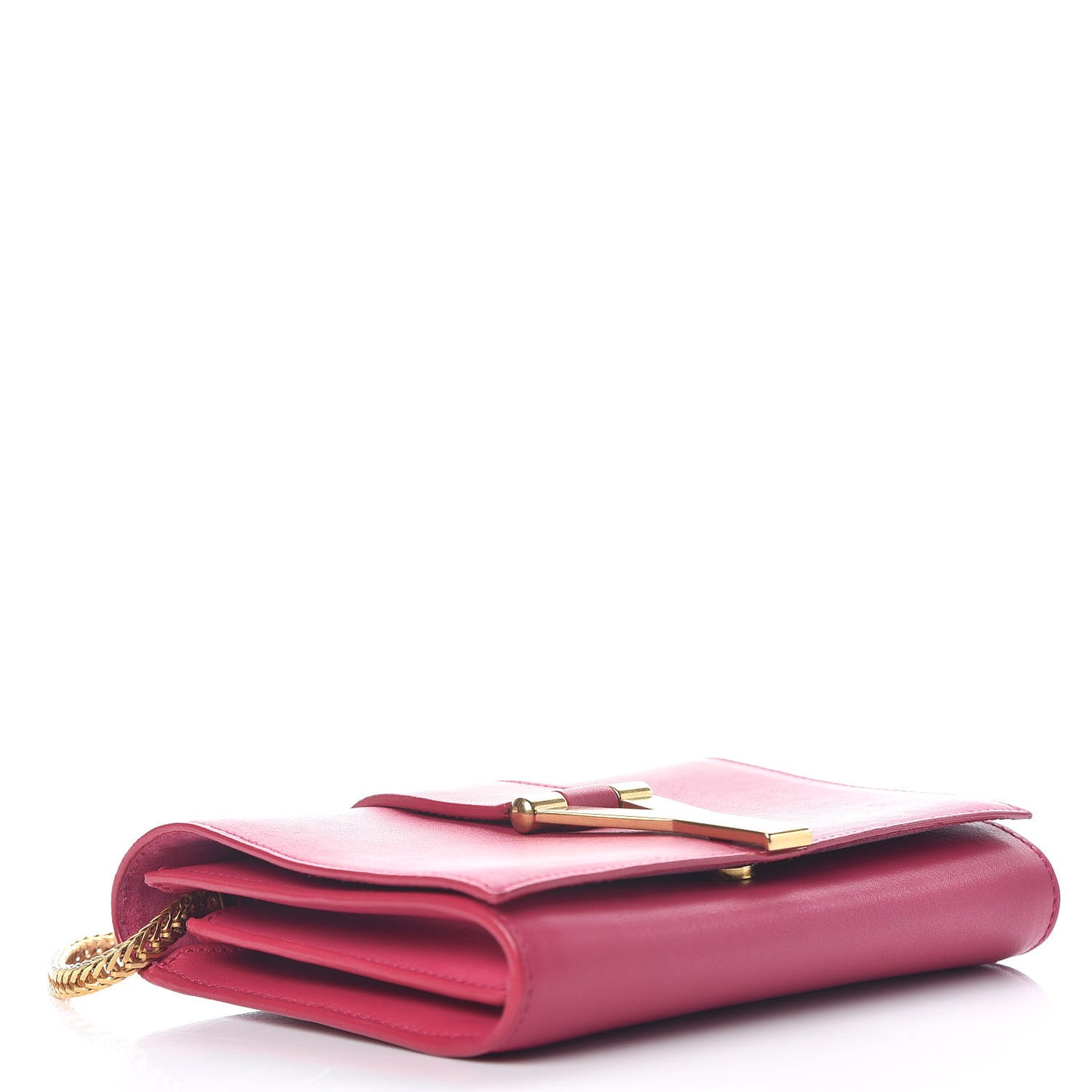 Calfskin Small Classic Y Satchel Bubblegum