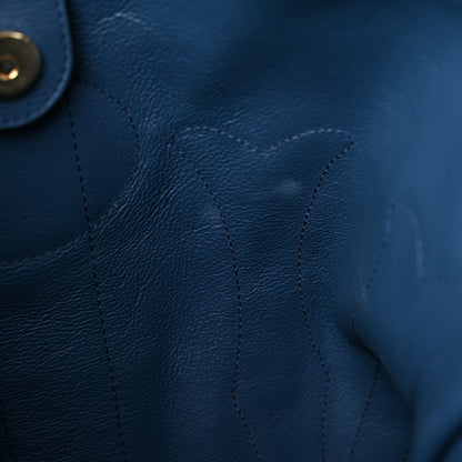 Gucci X MLB Suede Calfskin NY Yankees Large Rajah Chain Tote New Blue Romantic Cherry 14 of 19