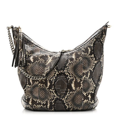 Gucci Python Medium Soho Chain Hobo Beige 1 of 10