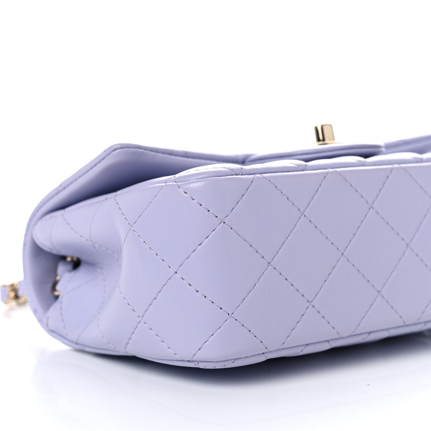 Chanel Lambskin Quilted Mini Rectangular Flap Light Purple 7 of 9