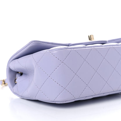 Chanel Lambskin Quilted Mini Rectangular Flap Light Purple 7 of 9