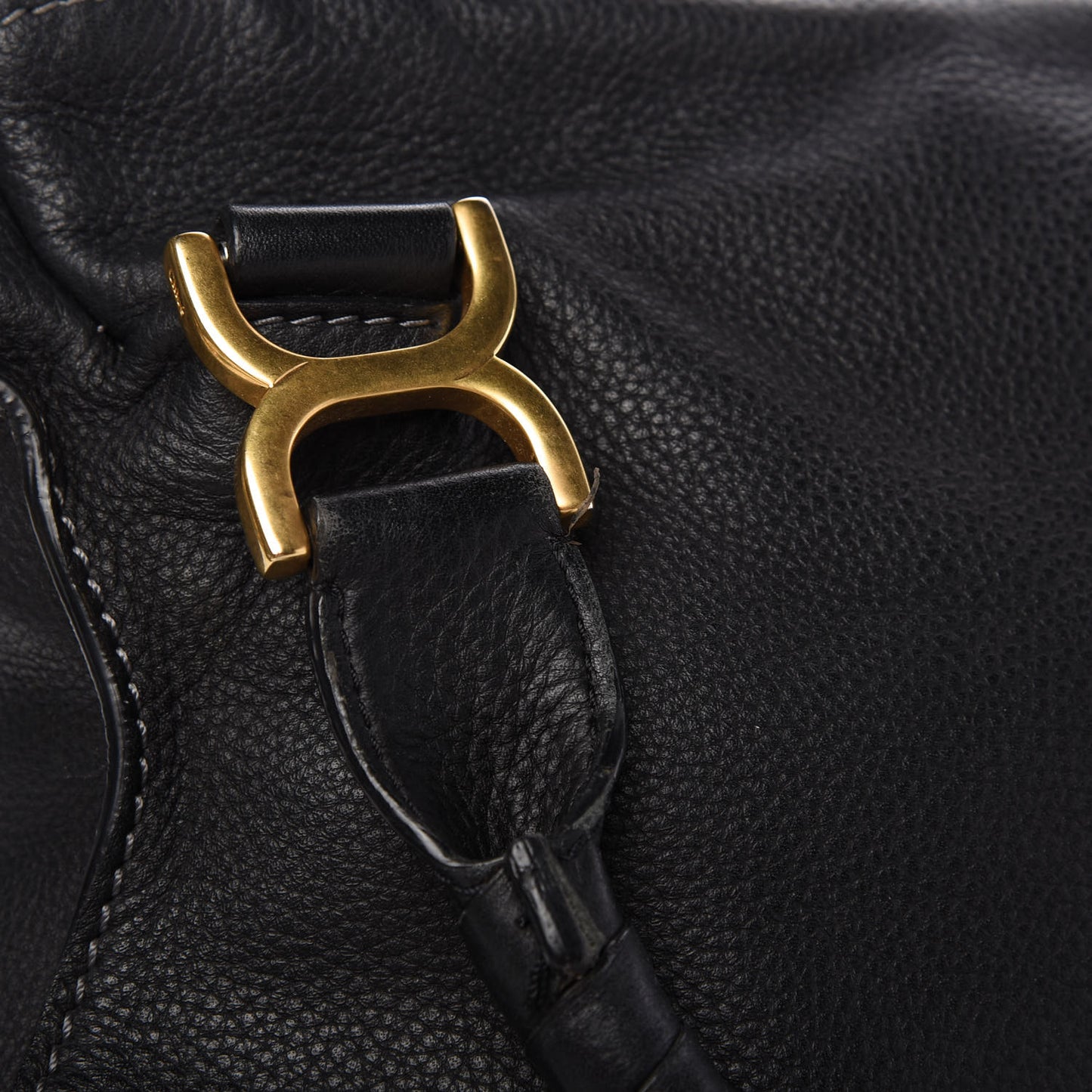 Calfskin Medium Marcie Satchel Black
