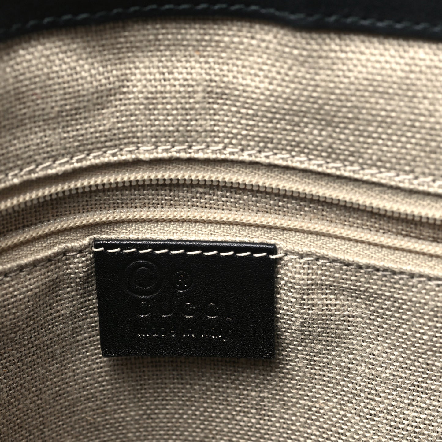 Soft Microguccissima Small Zippered Satchel Black