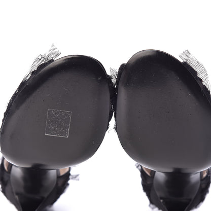 Chanel Mesh Open Toe CC Pumps 41 Black 6 of 11