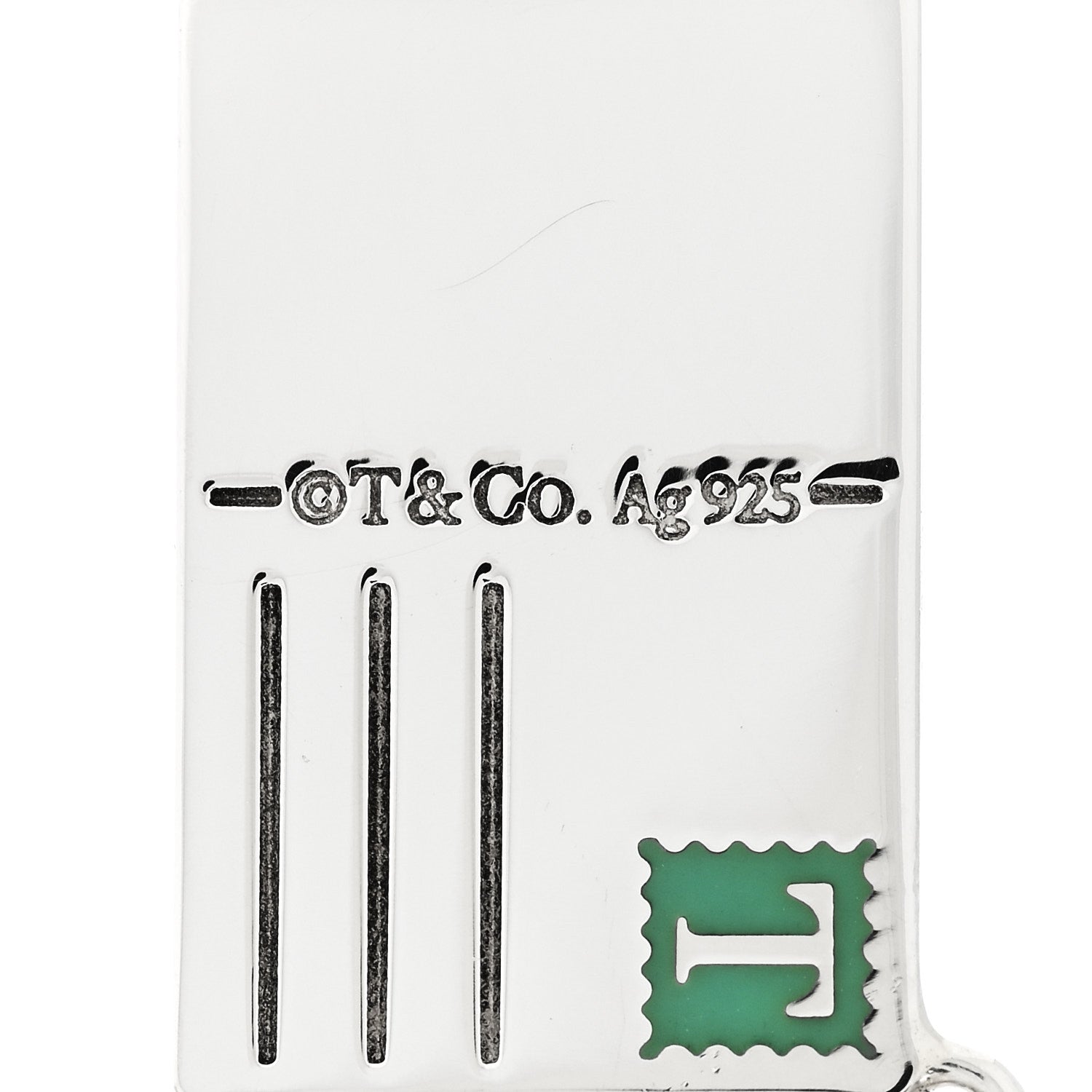 Tiffany Sterling Silver Enamel Tokyo Postcard Charm Blue 4 of 5