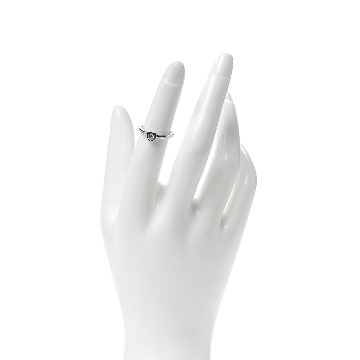 18K White Gold Diamond D'Amour Heart Ring 49 4.75