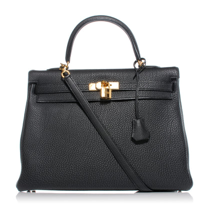 Hermes Togo Kelly 35 Souple Black 1 of 10