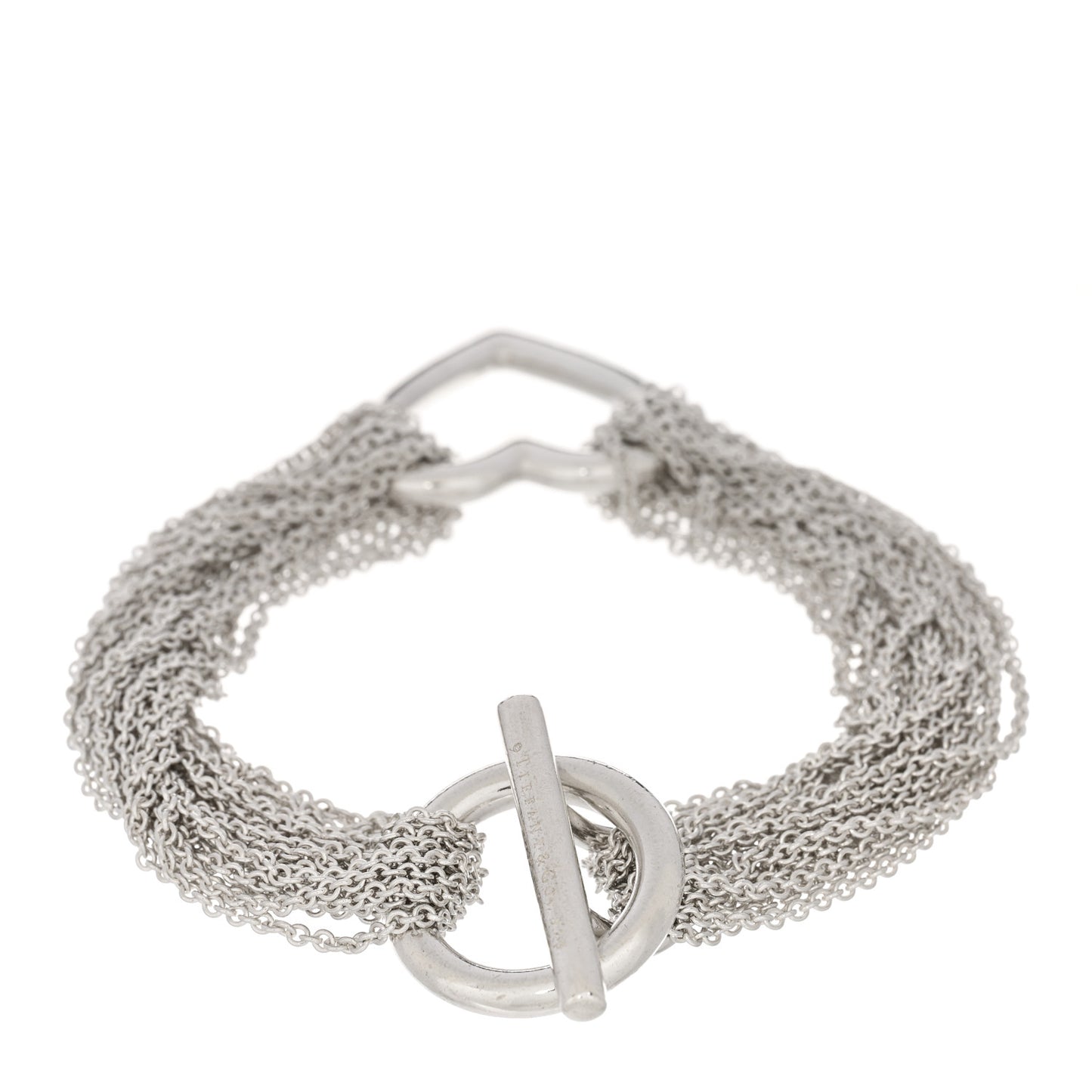Sterling Silver Heart Mesh Bracelet