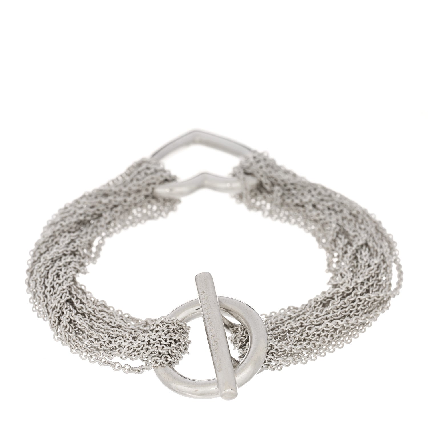 Tiffany Sterling Silver Heart Mesh Bracelet 2 of 3