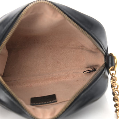 Gucci Calfskin Matelasse Mini GG Marmont Chain Shoulder Bag Black 5 of 15