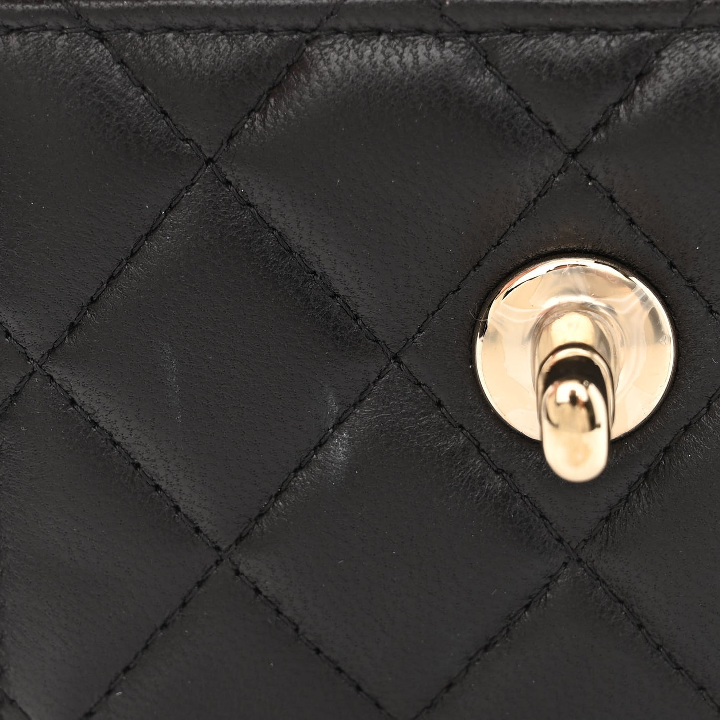 Lambskin Quilted Mini Trendy CC Chain Wallet Black