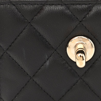 Chanel Lambskin Quilted Mini Trendy CC Chain Wallet Black 10 of 11