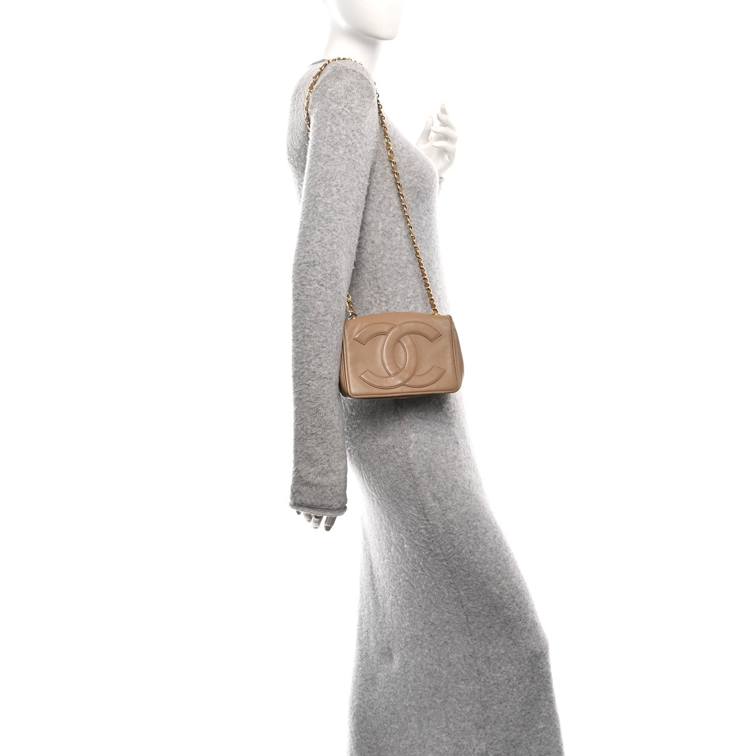 Chanel Lambskin Mini Timeless CC Flap Bag Beige 2 of 11