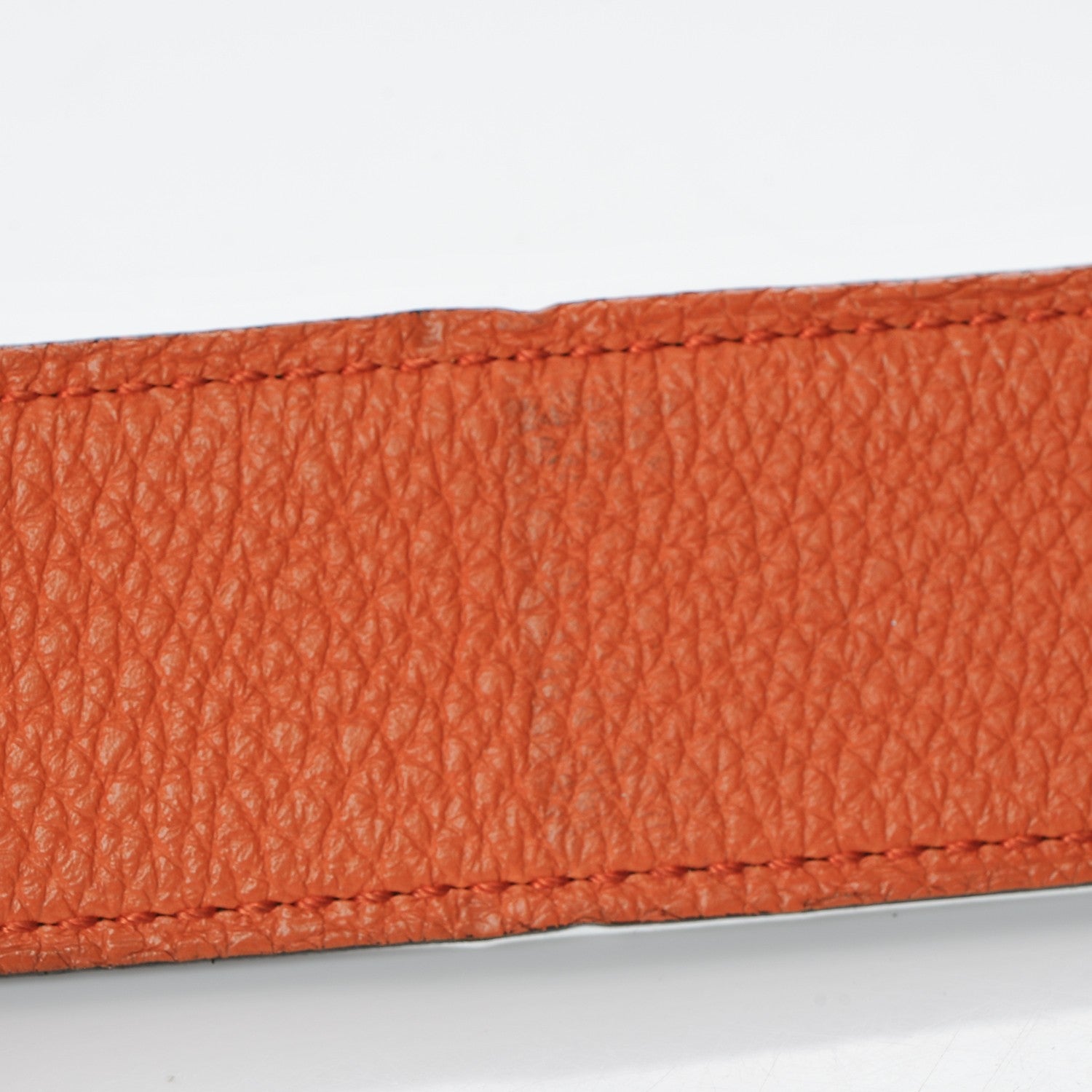 Hermes Box Togo 32mm H Belt 90 Chocolate Orange 17 of 17