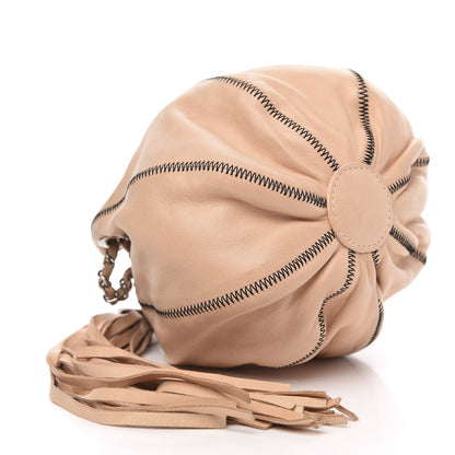 Chanel Lambskin Satin Mini Drawstring Tassel Shoulder Bag Rose Clair 5 of 10