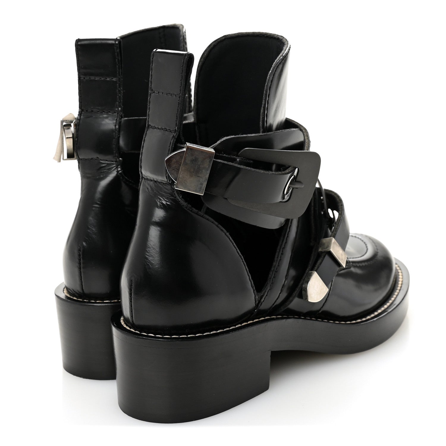 Balenciaga Brushed Calfskin Ceinture Ankle Boots 36.5 Black 4 of 9