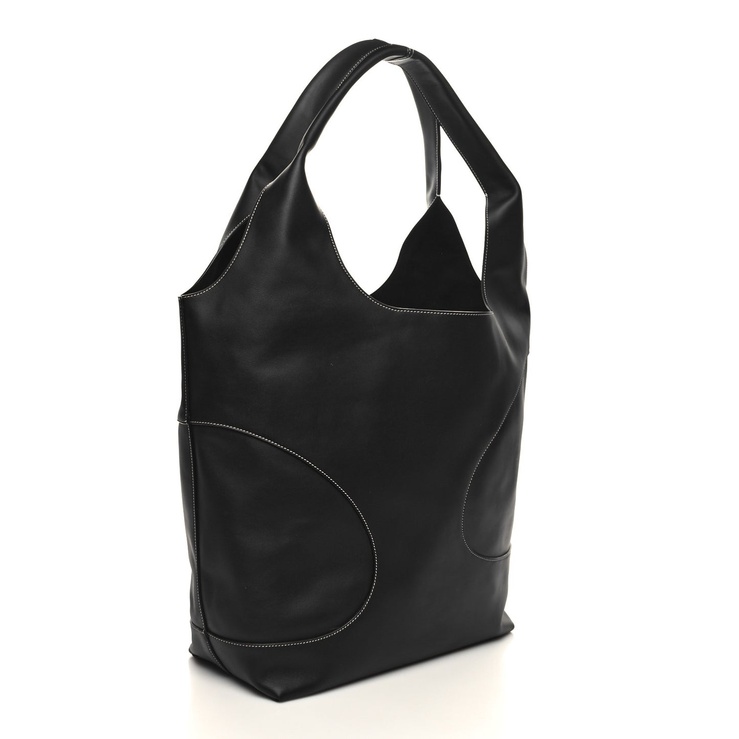 Calfskin Cut Out Hobo Black