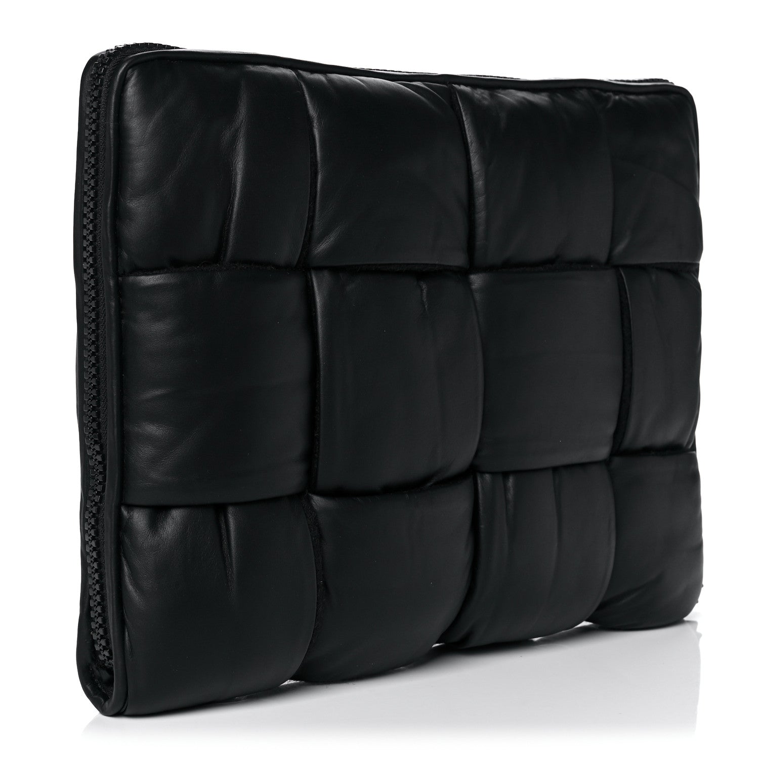 Bottega Veneta Calfskin Maxi Intrecciato Puffy Laptop Pouch Black 3 of 9