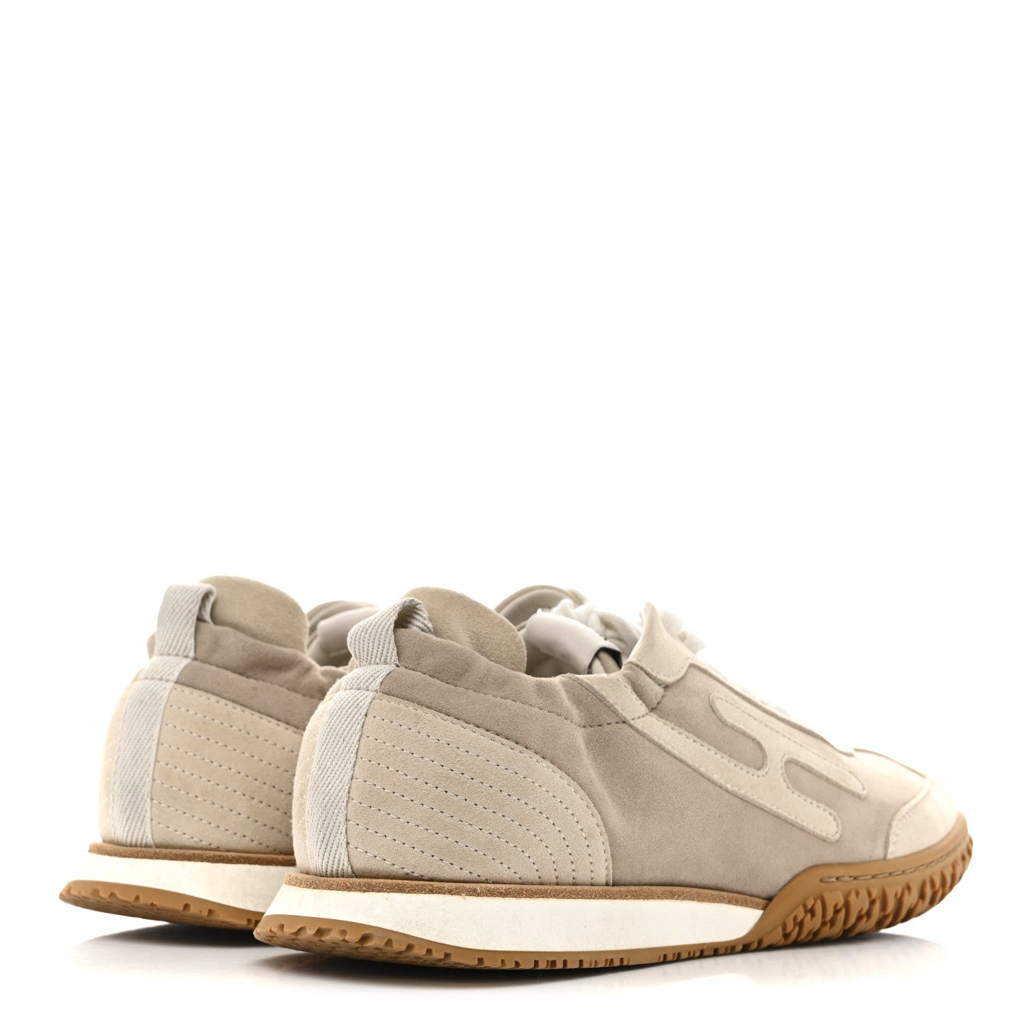 【近年・2023ss 】エルメス　ジーナ フラットシューズ スエード　ベージュ Hermes Suede Goatskin Jet Sneakers 37 Beige Esquisse Glaise
