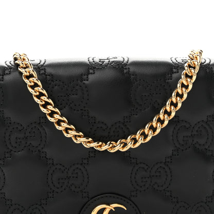 Gucci Calfskin GG Matelasse Chain Wallet Black 7 of 10