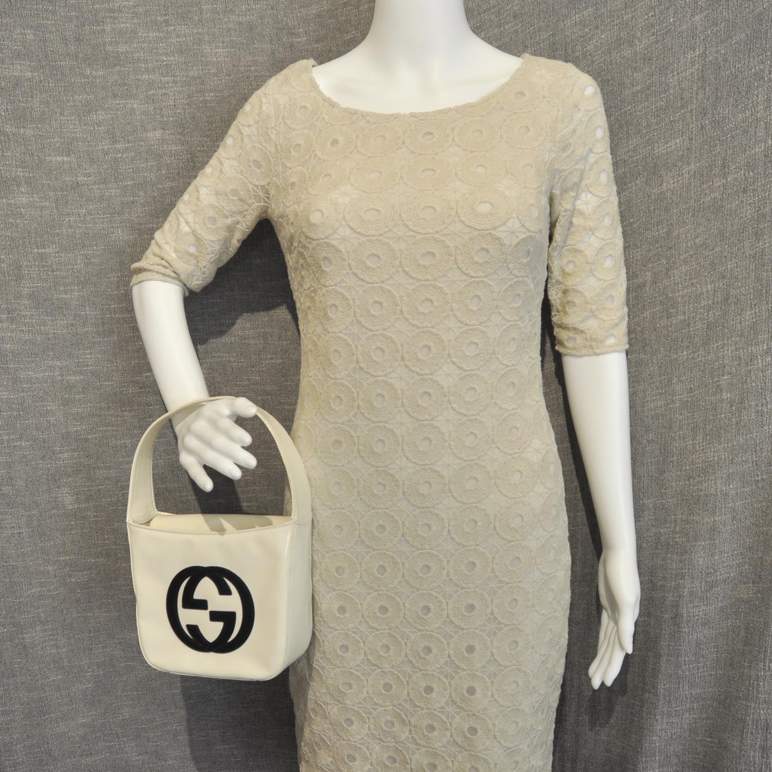 Gucci Patent Small GG Handbag Ivory 2 of 10