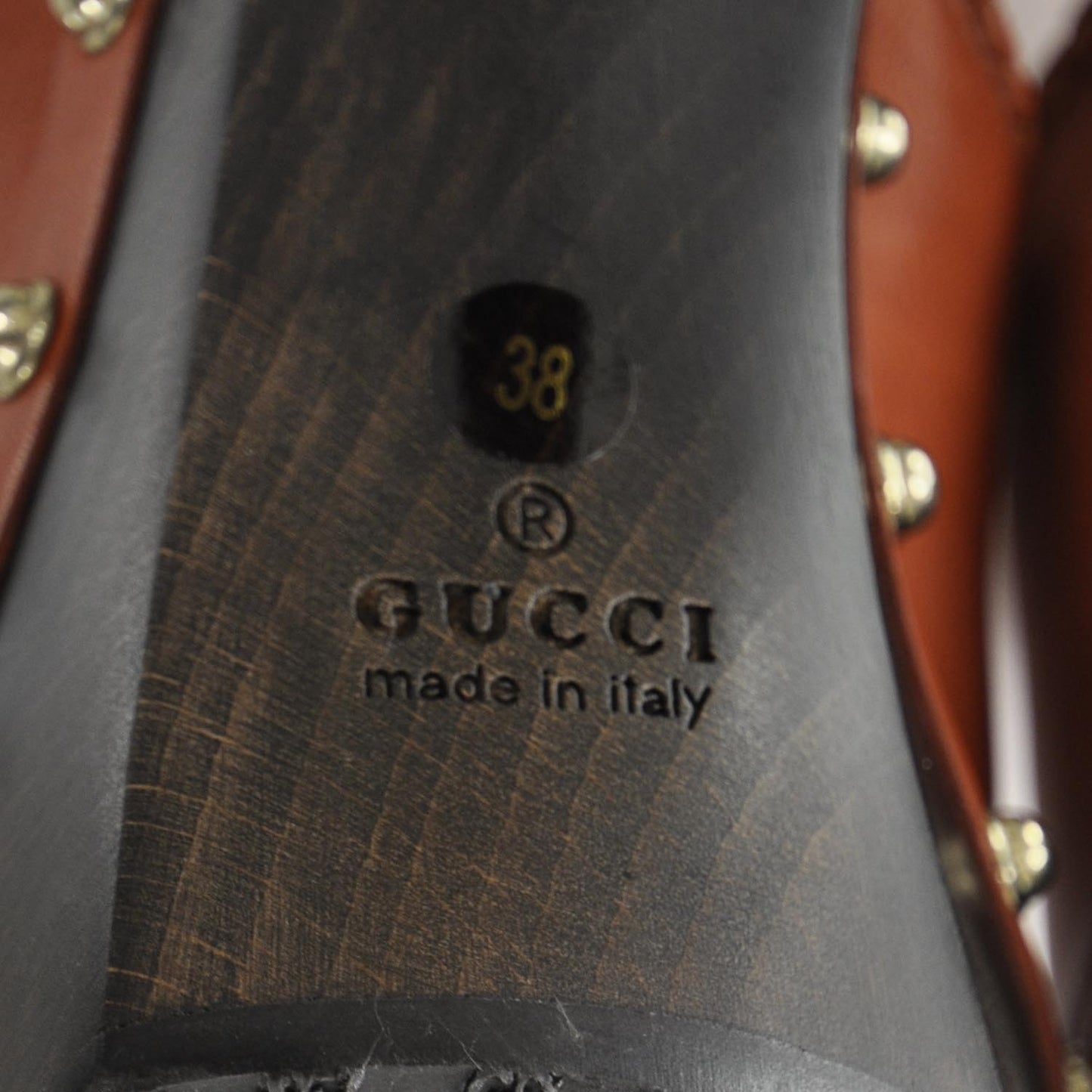 Leather Studded Craft Clogs 38