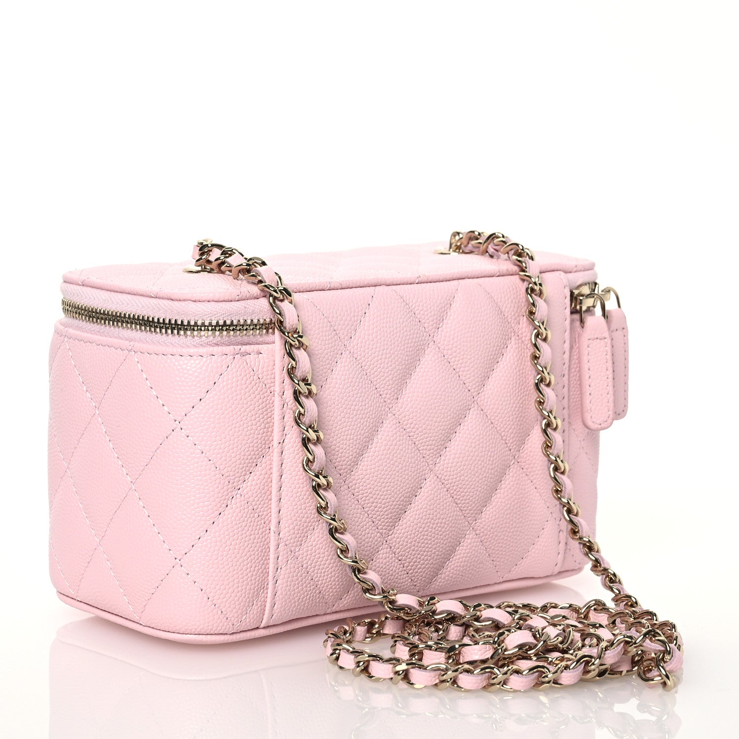 Chanel Caviar Quilted Small Vanity Case With Chain Light Pink 3 of 13
