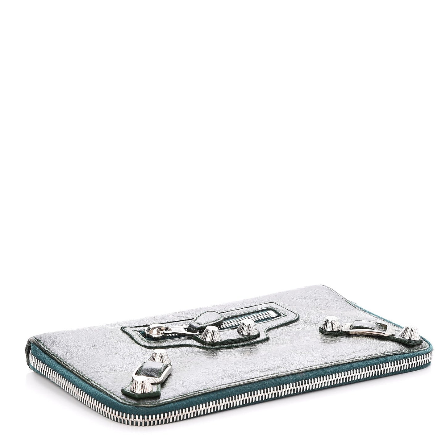 Chevre Giant 12 Silver Hardware Compagnon Wallet Evergreen