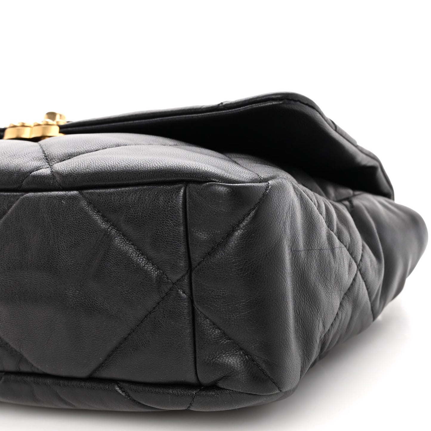 Goatskin Quilted Large Chanel 19 Flap Black