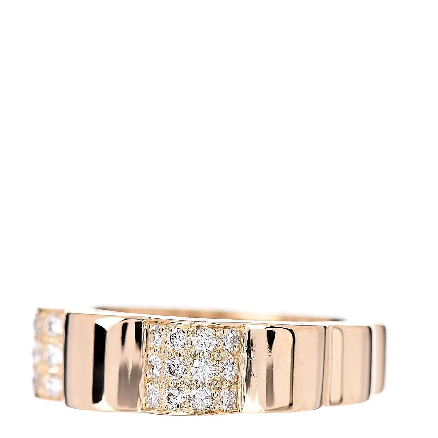 18K Yellow Gold Diamond 6mm Profil de Camelia Ring 52 6