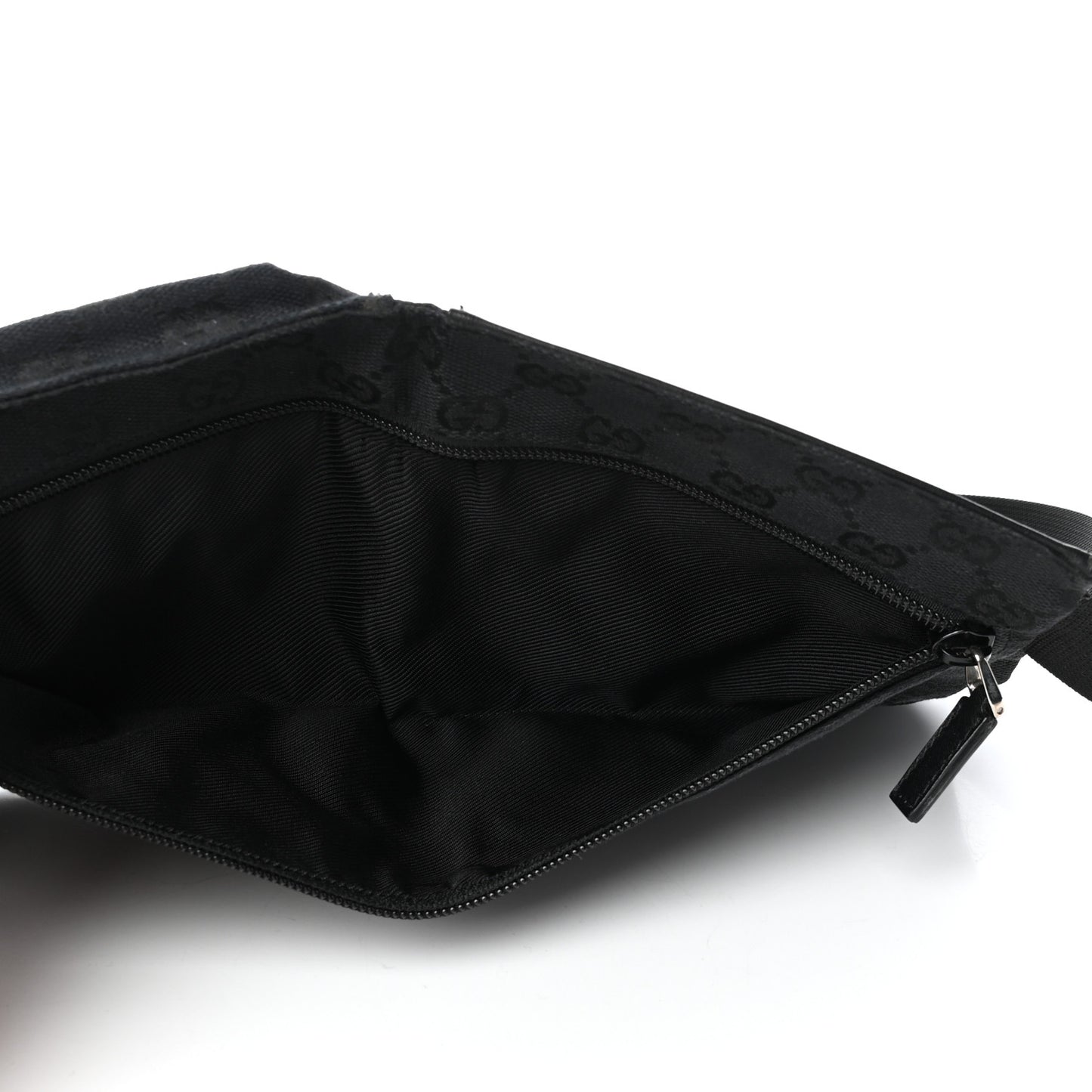 GG Monogram Double Pocket Belt Bag Black