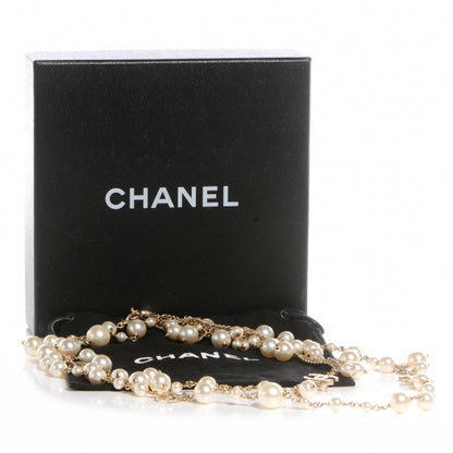 Chanel Classic CC Long Pearl Necklace Gold 7 of 7