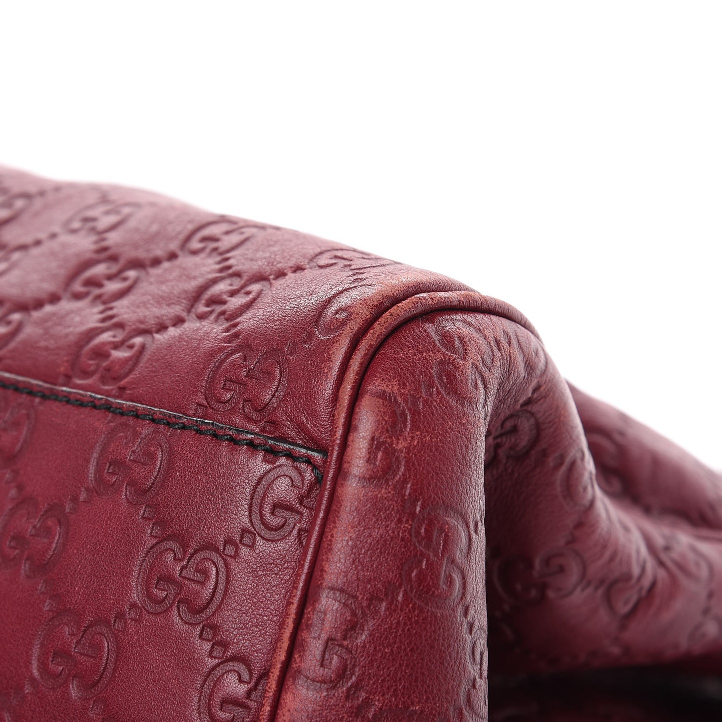 Soft Guccissima Medium Emily Shoulder Bag Classic Ruby