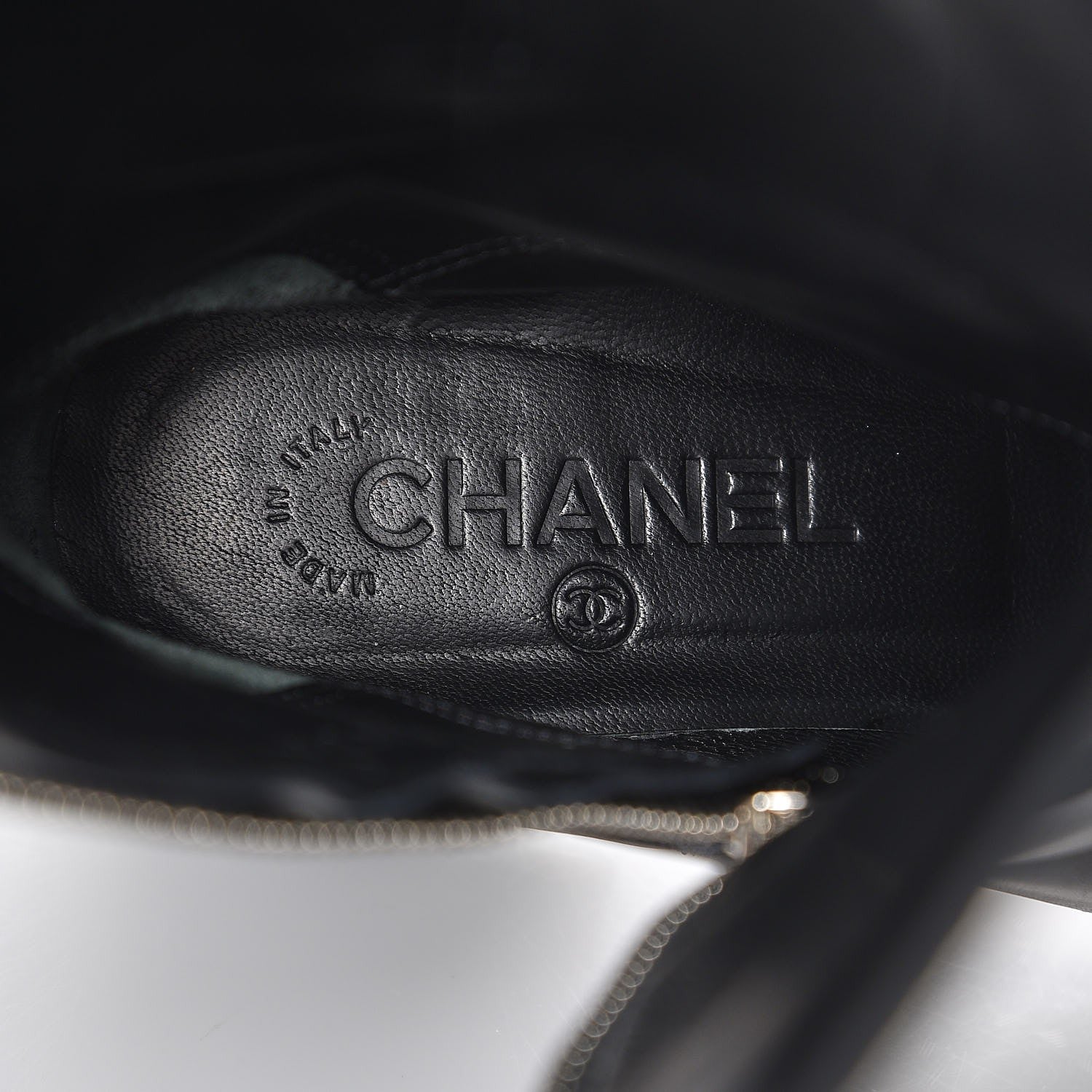 Chanel Calfskin Asymmetrical Mid Calf Boots 36.5 Black 9 of 10