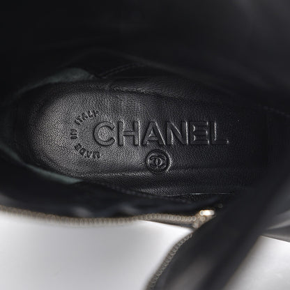 Chanel Calfskin Asymmetrical Mid Calf Boots 36.5 Black 9 of 10