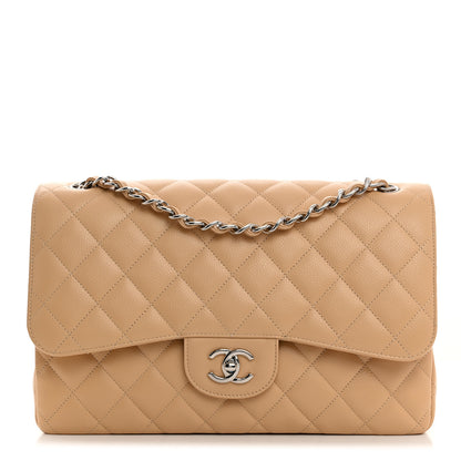 Chanel Caviar Quilted Jumbo Double Flap Beige Clair 1 of 10