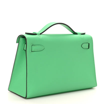 Hermes Swift Kelly Pochette Clutch Vert Comics 4 of 12