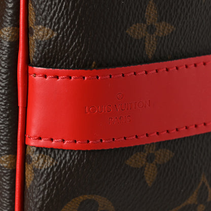 Louis Vuitton Calfskin Monogram Keepall Bandouliere 50 Coquelicot 7 of 11