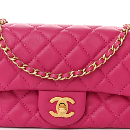 Chanel Lambskin Quilted Mini Rectangular Pearl Crush Flap Fuchsia 8 of 11