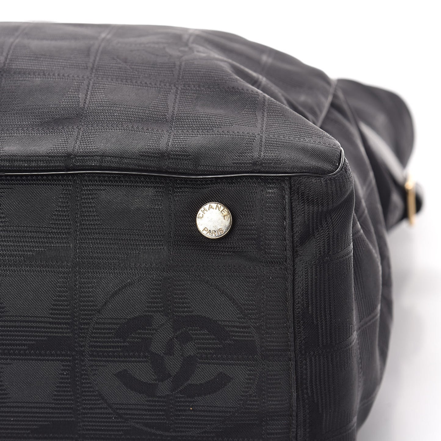 Nylon Large Travel Tote Black