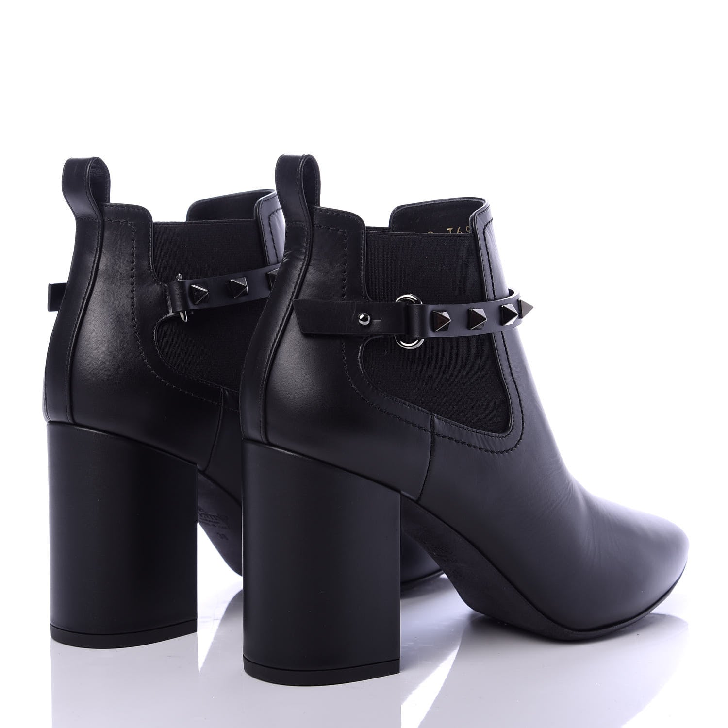 Valentino Garavani Calfskin Rockstud Chelsea 85mm Ankle Boots 38 Black 4 of 10