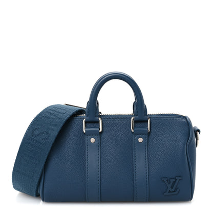Louis Vuitton Calfskin Aerogram Keepall XS Blue 1 of 8