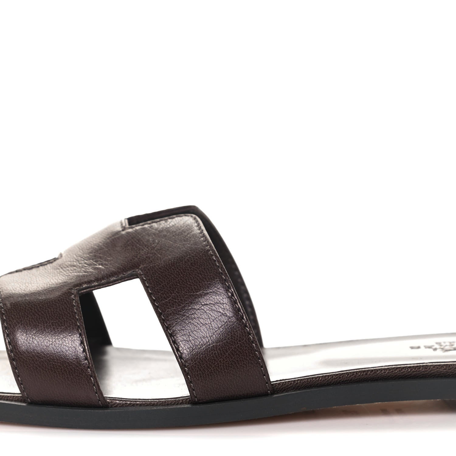 Hermes Goatskin Oran Sandals 39.5 Gris Galet 11 of 13