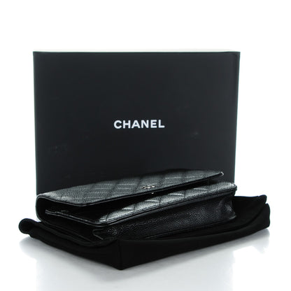 Chanel Caviar Quilted Wallet On Chain WOC Black 5 of 7