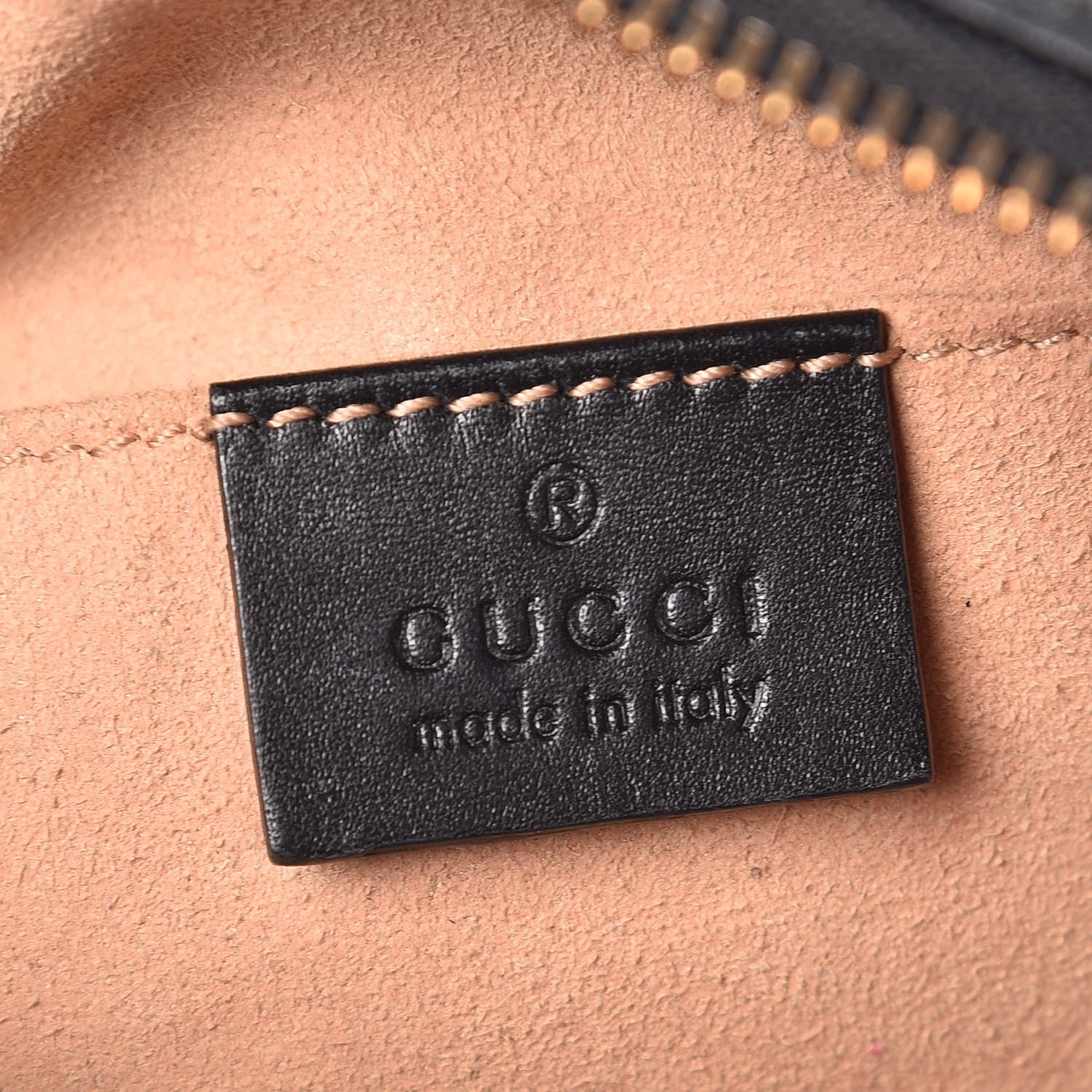 Gucci Calfskin Matelasse Mini GG Marmont Chain Shoulder Bag Black 6 of 7