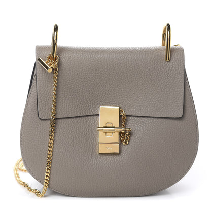 Chloe Grained Lambskin Drew Shoulder Bag Motty Grey 1 of 9