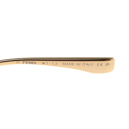 Fendi Metal Disco Geometric Sunglasses FE 40051/U Gold Blue Mirror 6 of 7
