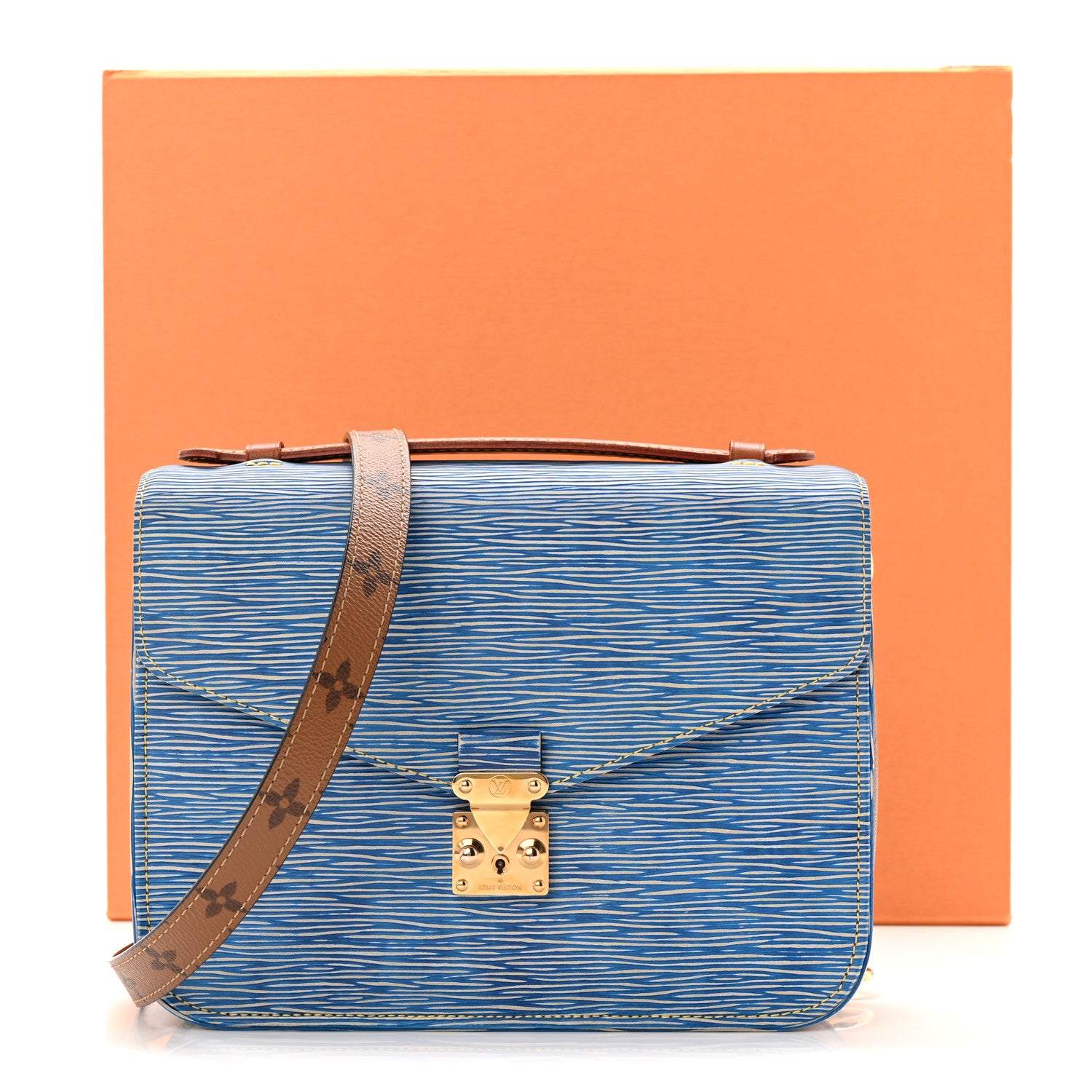 Louis Vuitton Epi Reverse Monogram Pochette Metis Denim Light 10 of 10