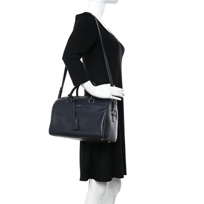 Saint Laurent Calfskin Classic Duffle 6 Marine 2 of 13