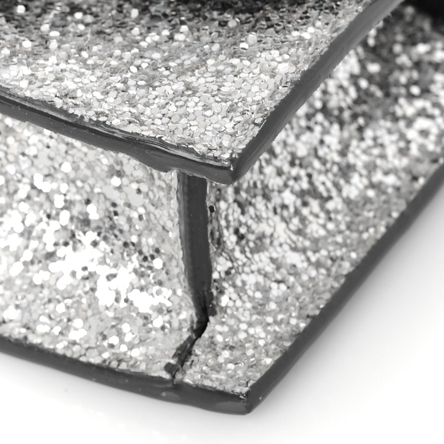 Jimmy Choo Coarse Glitter Mini Paris Crossbody Platinum 8 of 8